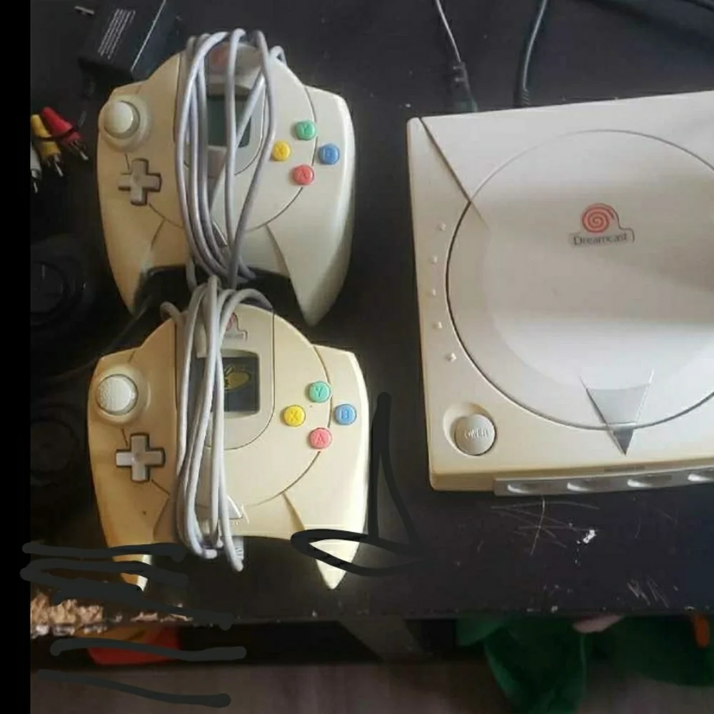 White Console with Controllers - Picture 1 of 1